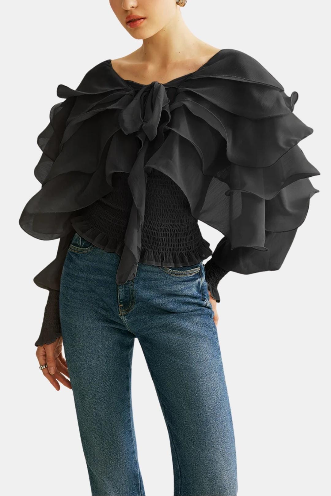 Elvessa | Elegant Ruffle blouse Dames Top Feestelijk