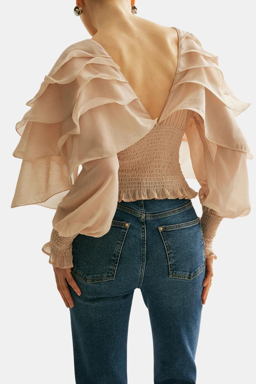 Elvessa | Elegant Ruffle blouse Dames Top Feestelijk