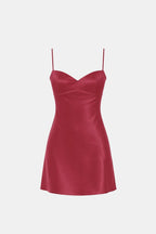 Eveline | Elegante Mini-Satijnen Jurk Met Opvallende Details