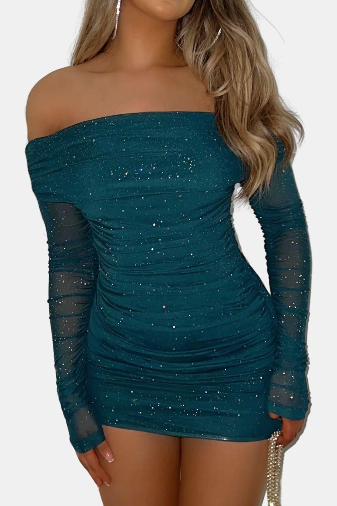 Grace | Elegant Mini Jurk Glitter Feestjurk Bodycon