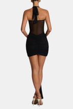 Karlyn | Sexy Mini-Halterjurk Met Gedrapeerde Details