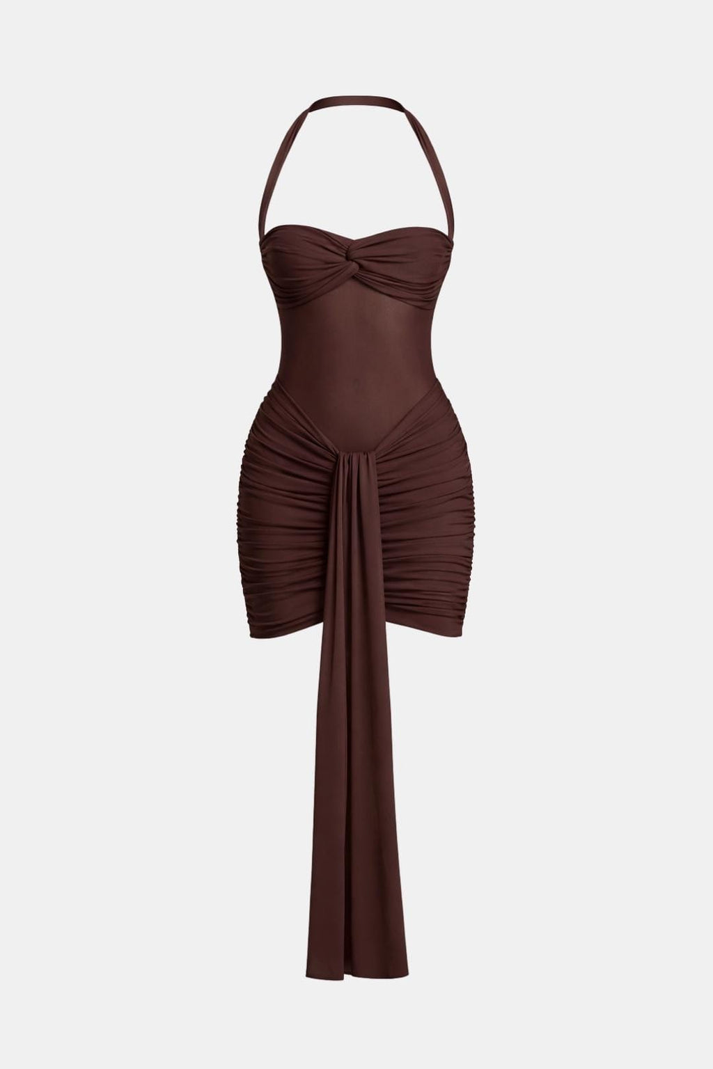 Karlyn | Sexy Mini-Halterjurk Met Gedrapeerde Details