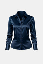 Kathryn | Stijlvol blouse dames top satijn modern