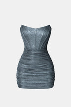 Larisa | Sexy Mini-Corsetjurk met Glitterlook