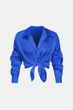 Lexie | Elegant blouse dames top satijn strik