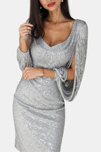 Lorena | Elegant Midi Pailletten Dress Avond Outfit