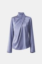 Lysara | Chic Blouse Dames Top Glanzend Col