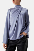 Lysara | Chic Blouse Dames Top Glanzend Col