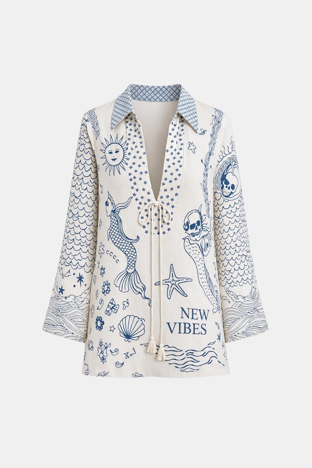 Maeve | Chic blouse dames top print vakantie