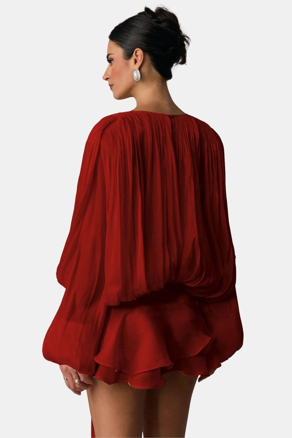 Miora | Luchtig Blouse Jurk Mini Strik Taille