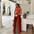 Savannah | Tie-dye maxi jurk kleurovergang elegant