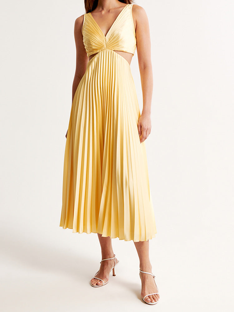 Elle | Elegante maxi jurk v-hals modern chic avond