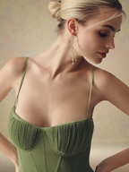 Sonya | Pleated maxi jurk getailleerd elegant chic