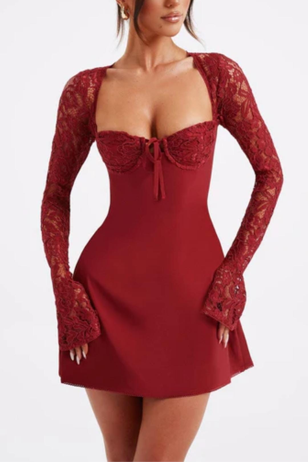 Orelia | Elegante mini-kanten jurk – feestelijke outfit