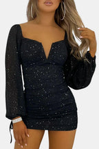 Precille | Sexy mini-glitterjurk, strakke feestlook