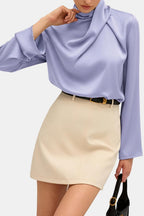 Ravella | Elegant blouse dames top col gedrapeerd