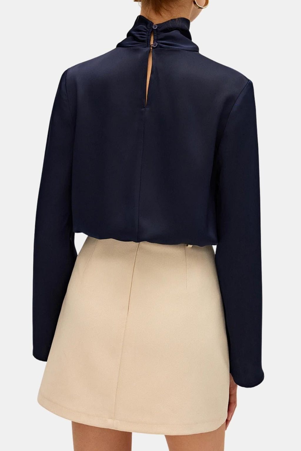 Ravella | Elegant blouse dames top col gedrapeerd