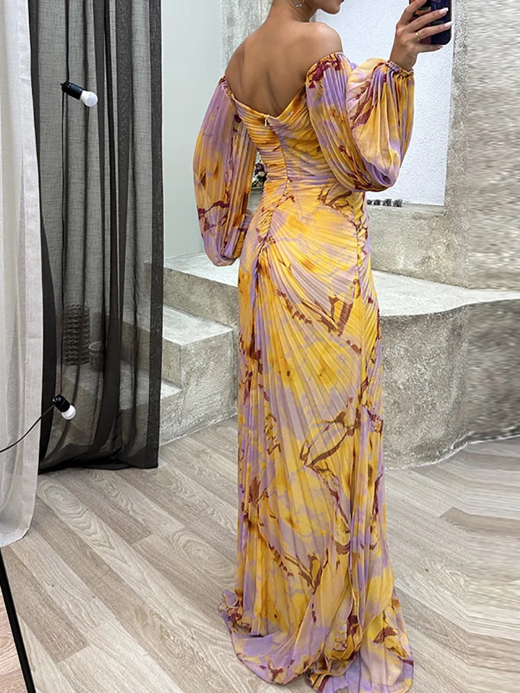 Adelaide | Kanten maxi jurk v-hals elegant bruiloft