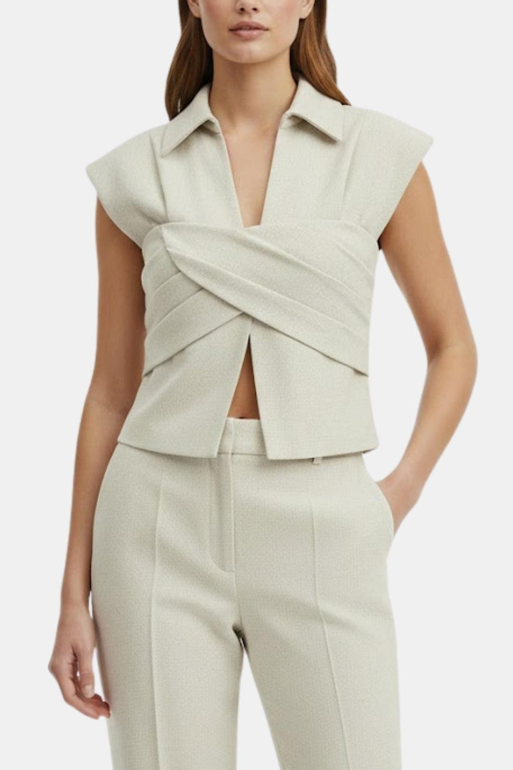 Saelia | Elegant Blouse Dames Top Overslag Stijlvol