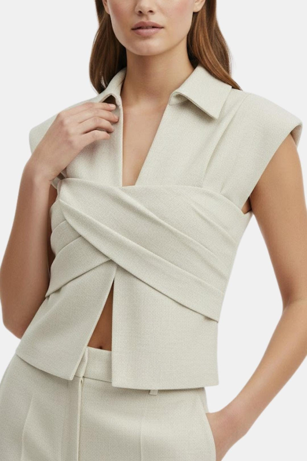 Saelia | Elegant Blouse Dames Top Overslag Stijlvol
