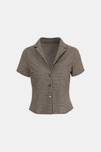 Sariva | Chic blouse dames top print getailleerd