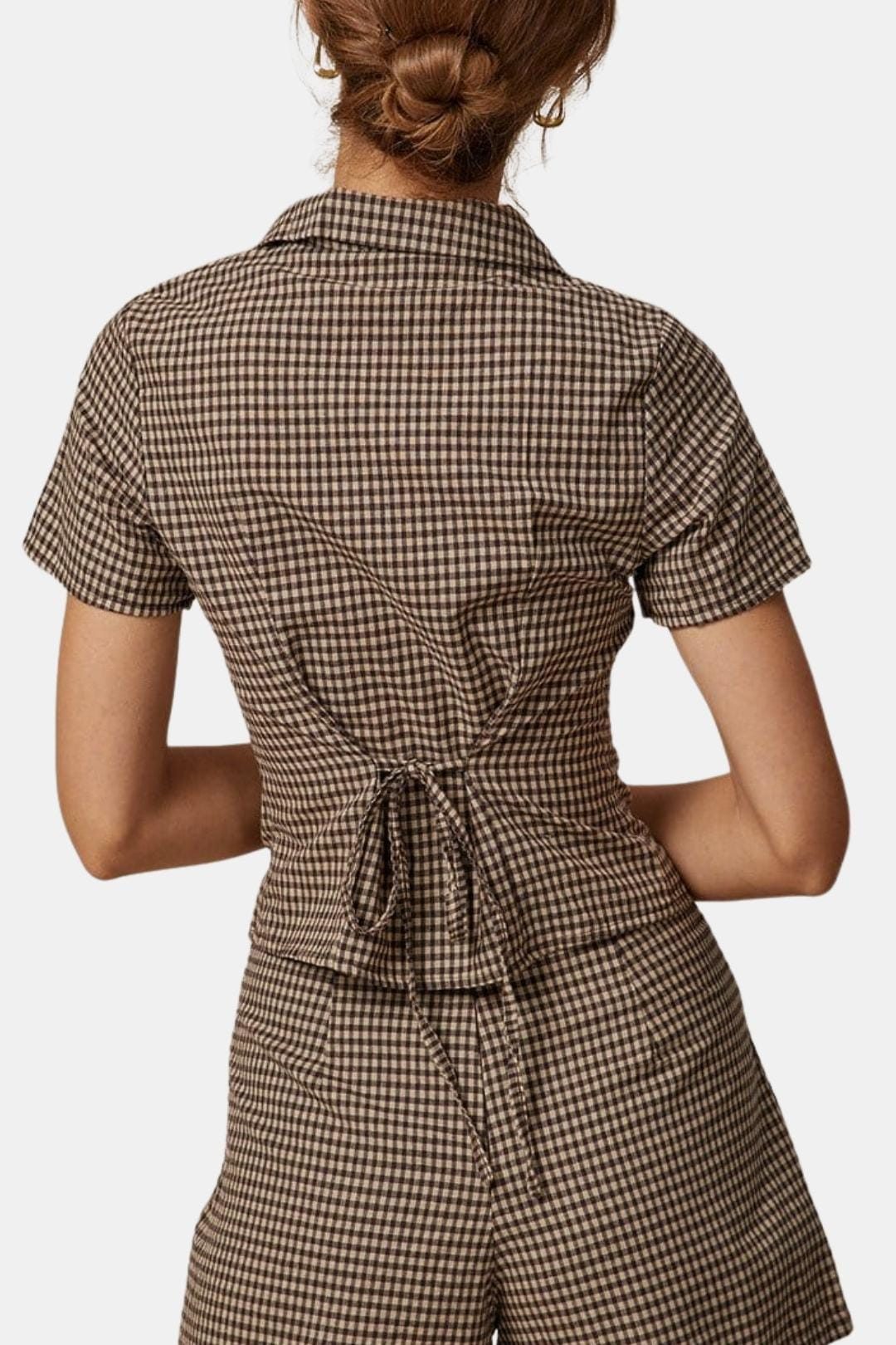 Sariva | Chic blouse dames top print getailleerd