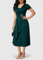 Zhyrelle | stijlvolle cocktail midi jurk elegant