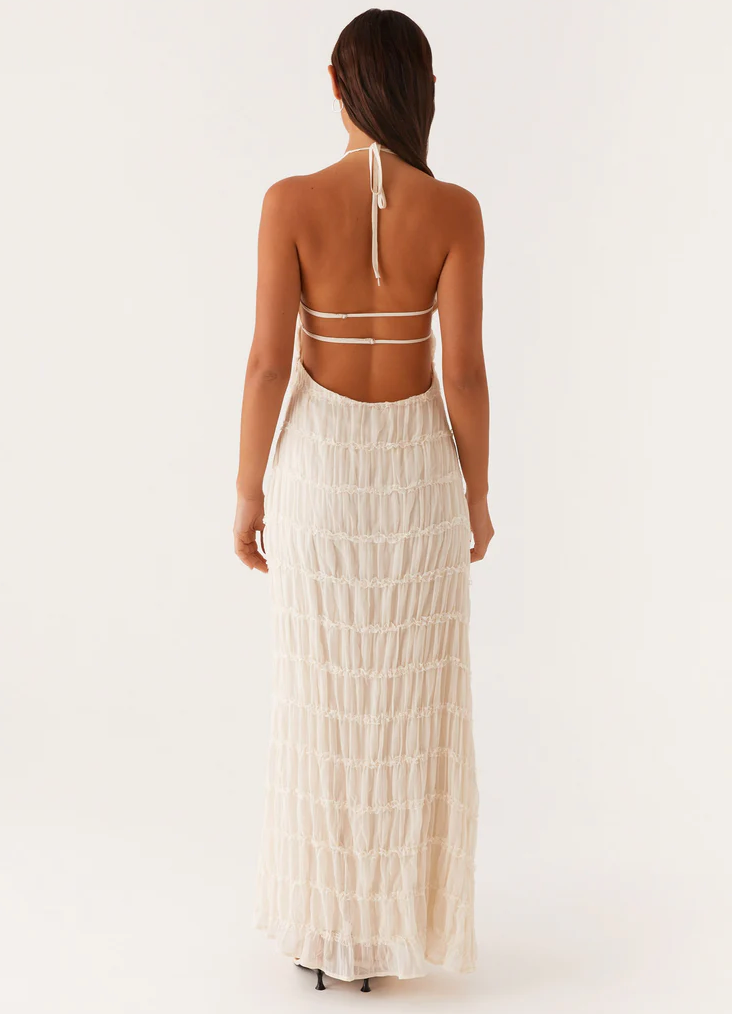 Jolene | Elegante halter maxi jurk zomers bruiloft