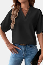 Serenya | Comfortabel blouse dames top v hals casual