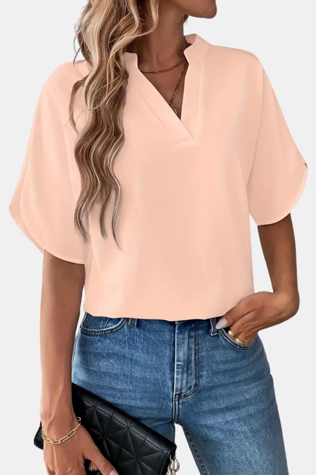 Serenya | Comfortabel blouse dames top v hals casual