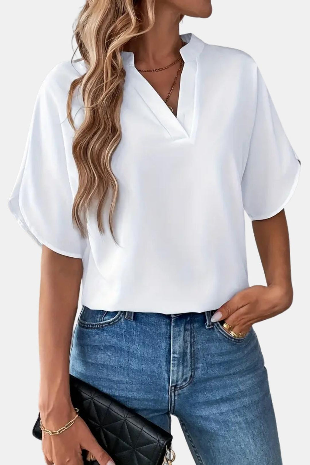 Serenya | Comfortabel blouse dames top v hals casual