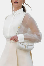 Soreya | Elegante blouse, dames-top, doorschijnend, chic