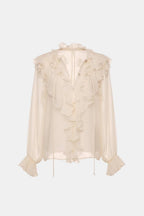 Xavena | Stijlvol blouse dames top ruffle chic