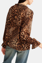 Zanira | Opvallend blouse dames top luipaard print