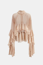 Zavina | Elegant Blouse Dames Top Ruffle Chic