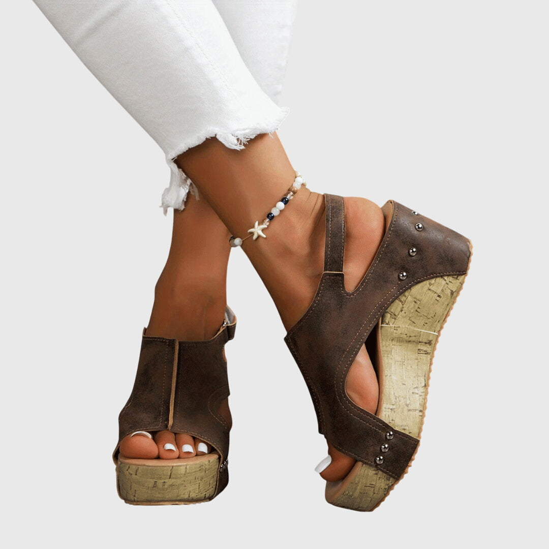 Lydia | Comfortabel sleehak sandalen plateau zomerschoenen dames