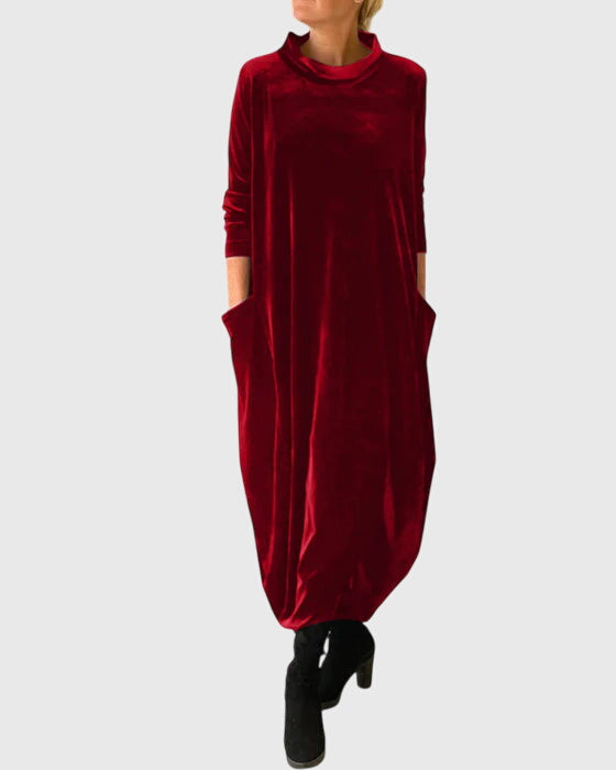 Eva | zachte losse midi jurk comfortabel
