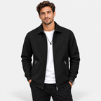 Men’s Waffle Full-Zip Jacket – Lightweight Casual Athletic Lapel Coat