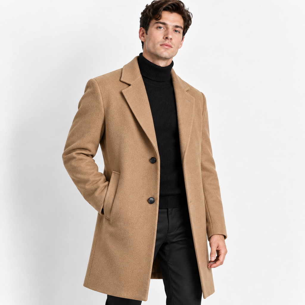 Men’s Slim Fit Mid-Length Trench Coat