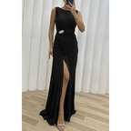 Freesia | Geplooid maxi jurk vloeiend elegant avond