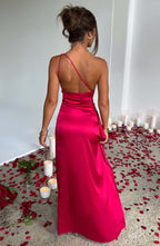Celeste | Satijnen één schouder bodycon jurk elegant