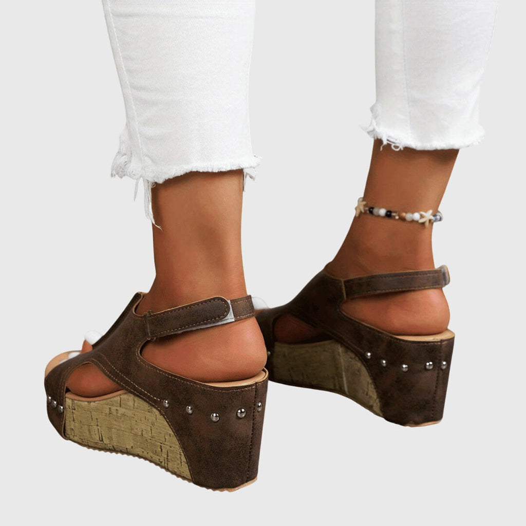 Lydia | Comfortabel sleehak sandalen plateau zomerschoenen dames