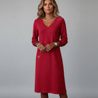 Luisa | zachte gebreide midi jurk casual