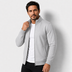 Men's Full-Zip Stand Collar Sweatshirt