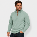 Men's Fleece Half-Zip Stand Collar Sweatshirt