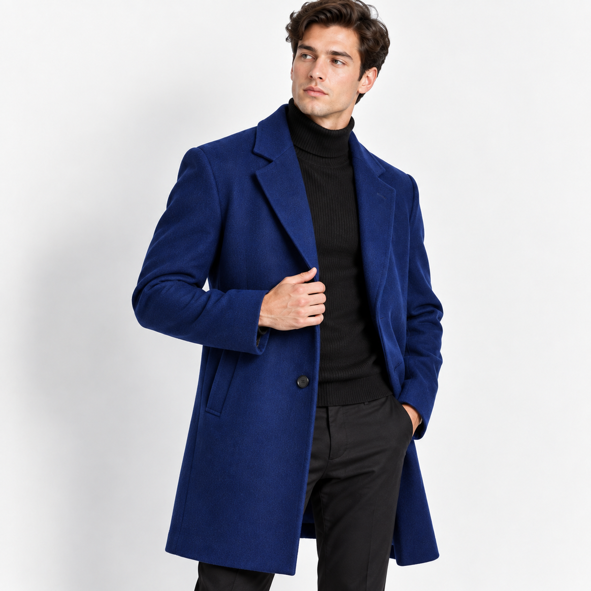 Men’s Slim Fit Mid-Length Trench Coat