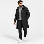 Men’s Mid-Length Hooded Trench Coat – Lightweight Casual Jacket