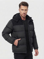 Men’s Warm Hooded Winter Jacket – Thickened Windproof Casual Outerwear