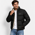 Men’s Winter Thickened Stand Collar Jacket – Warm Casual Puffer Coat