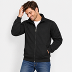 Men's High Neck Zip-Up Jacket – Casual Athletic Fall & Winter Coat